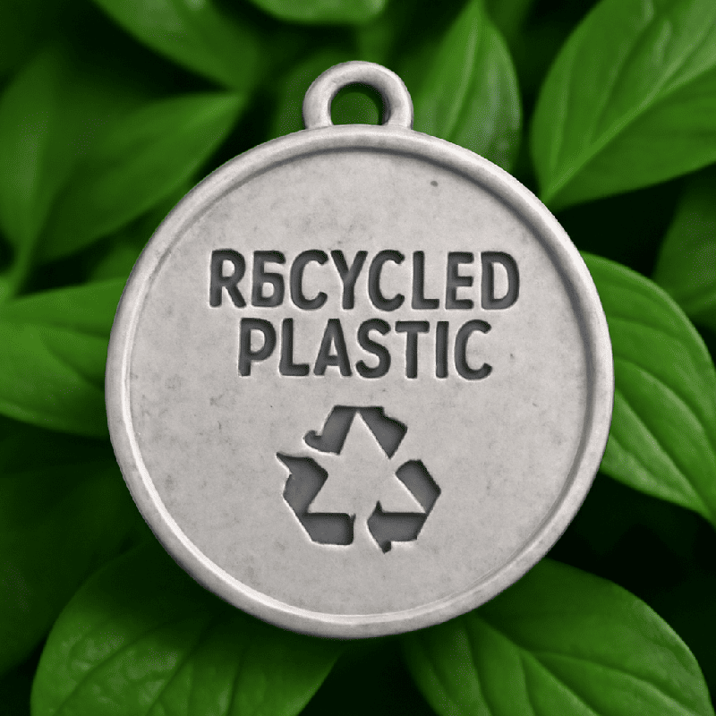 Экологичная медаль из переработанного пластика с гравировкой