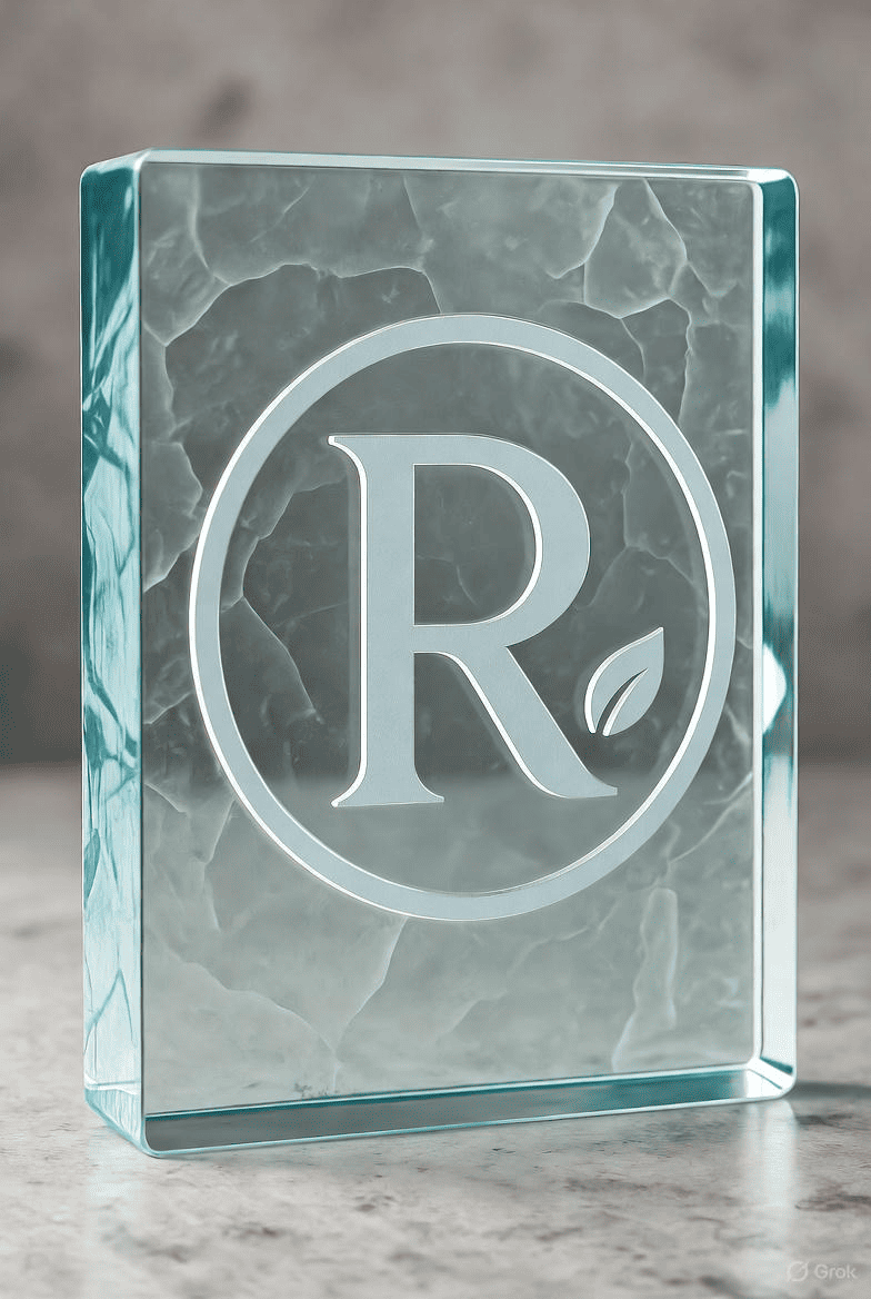 Стеклянная награда из вторсырья для корпоративных событий