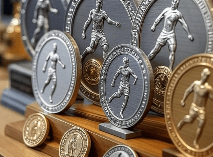 Акриловый трофей 2025 года с комбинированным дизайном и лазерной гравировкой.