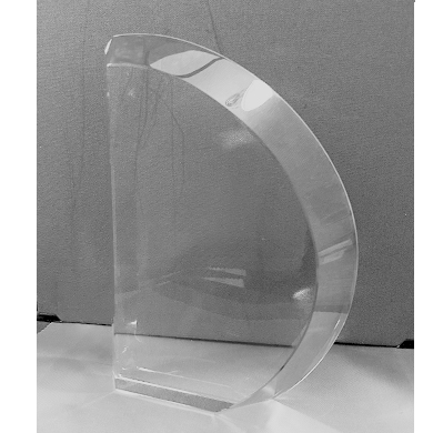 Награда из стекла KN-004 с гравировкой /230*150*30 мм/